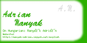 adrian manyak business card